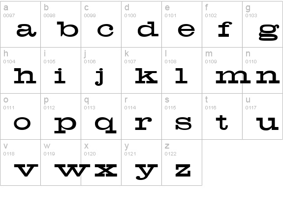 Hefty Regular lowercase a-z preview