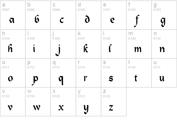 Heidelbe-Normal lowercase a-z preview