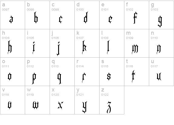 Heidorn Hill lowercase a-z preview