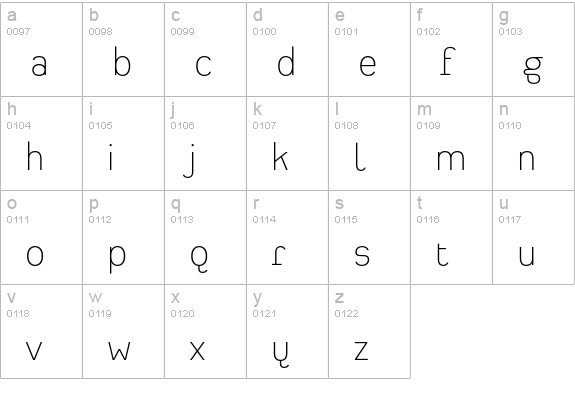 HeimatSans-ExtraLight lowercase a-z preview