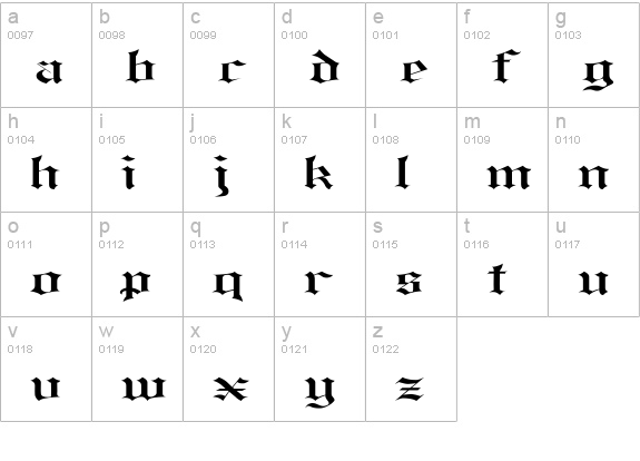 Helena Ex lowercase a-z preview