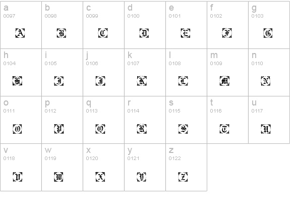 Helenium lowercase a-z preview