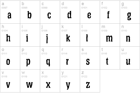 HeliumAntique-Bold lowercase a-z preview