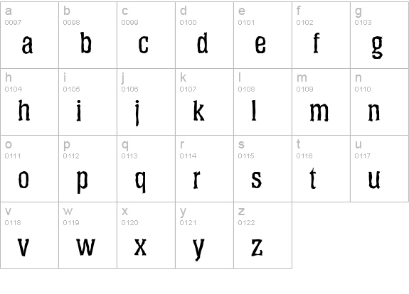 HeliumAntique-Medium-Regular lowercase a-z preview