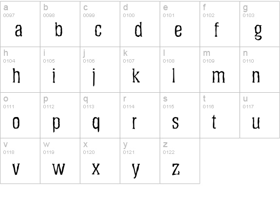 HeliumAntique-Regular lowercase a-z preview