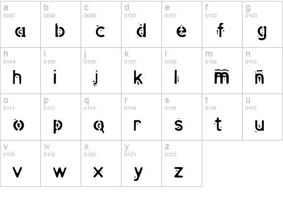 Helix lowercase a-z preview