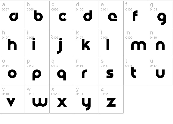 Hello Angel
 lowercase a-z preview