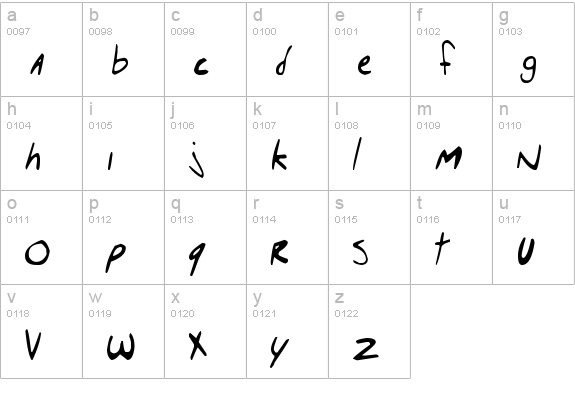 Hello Brady's Dad! lowercase a-z preview
