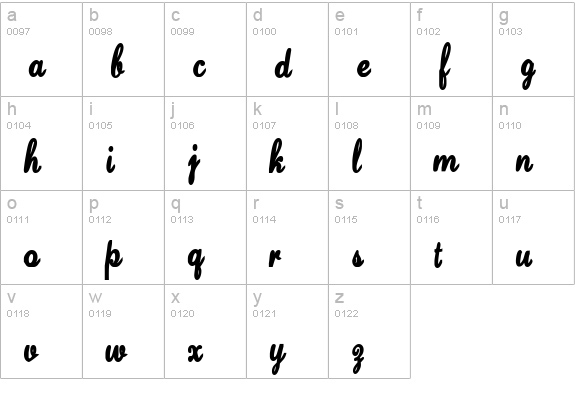 HelloHeyJoe lowercase a-z preview