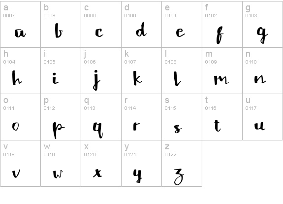 HelloListie lowercase a-z preview