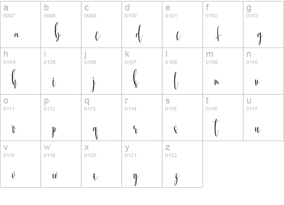 Hellonita lowercase a-z preview