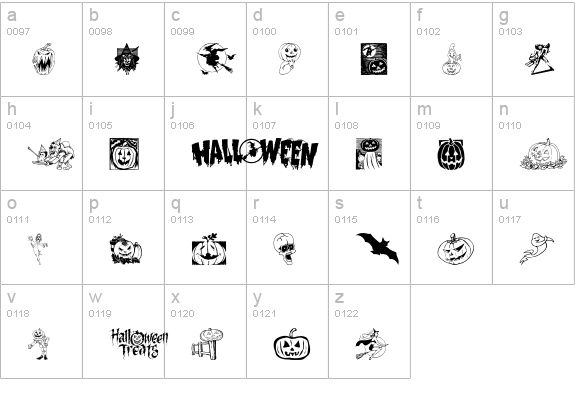 Helloween 2 lowercase a-z preview
