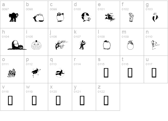 Helloween version 2 lowercase a-z preview