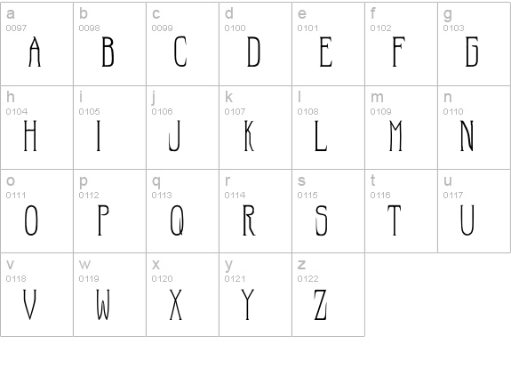 Hellraiser SC lowercase a-z preview
