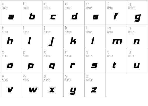 Hemi Head Ink lowercase a-z preview