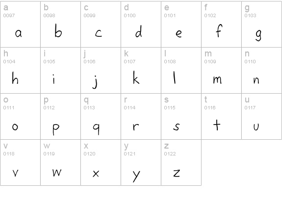 Henninger lowercase a-z preview