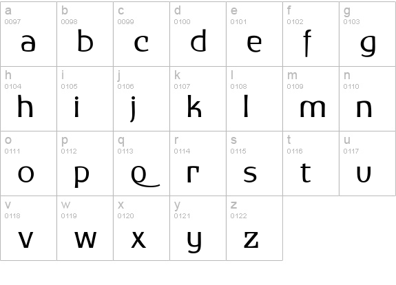 HerdeckeSans lowercase a-z preview