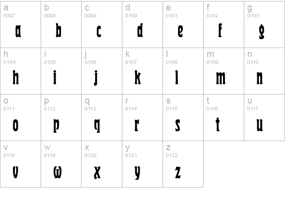 Herman-Regular lowercase a-z preview