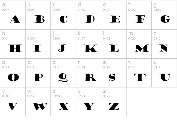 Hermann lowercase a-z preview
