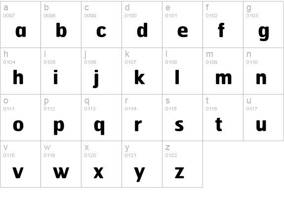 Hermes-Bold lowercase a-z preview