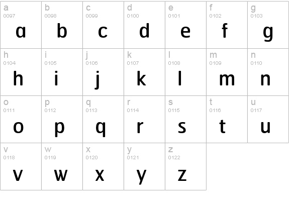 Hermes-Regular lowercase a-z preview