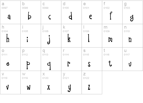 Hiccups lowercase a-z preview