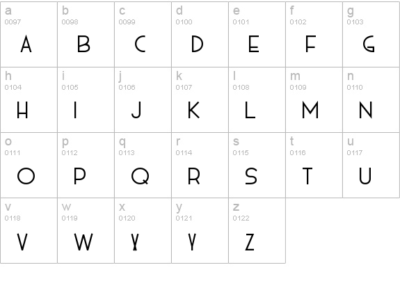 HIELO Semi-bold lowercase a-z preview
