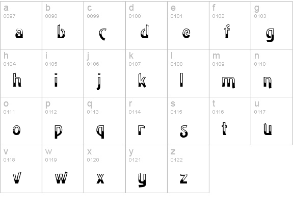 HighNoon lowercase a-z preview