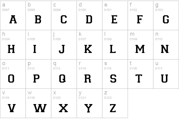 Hillman lowercase a-z preview