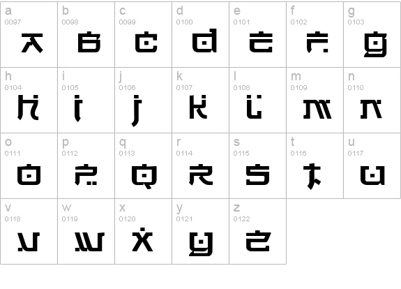 Hirosh lowercase a-z preview