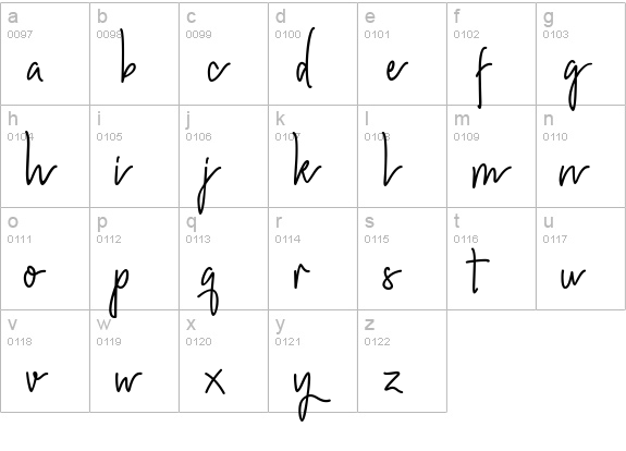 Hiroshima lowercase a-z preview
