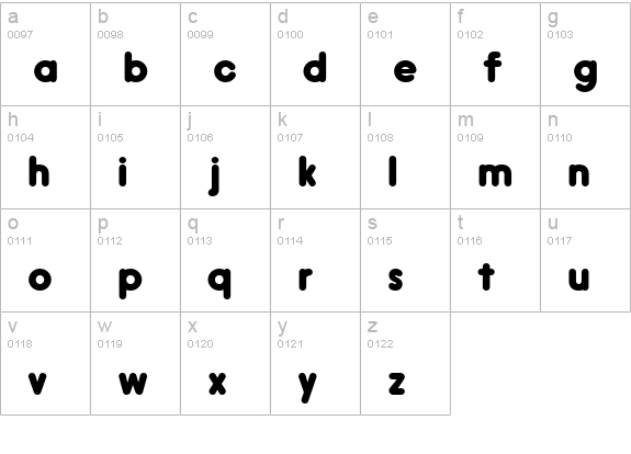 Hiruko Black Alternate lowercase a-z preview