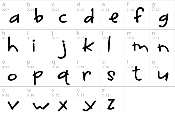 His Name Is Honey lowercase a-z preview