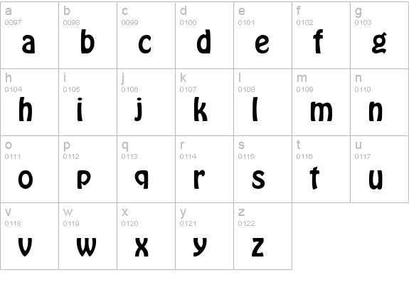 Hobo lowercase a-z preview