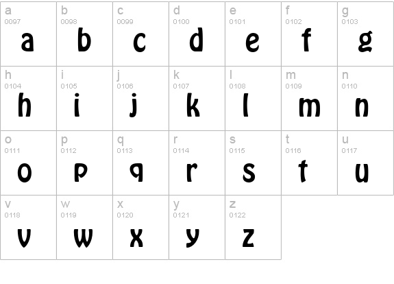 Hobo Std Medium lowercase a-z preview