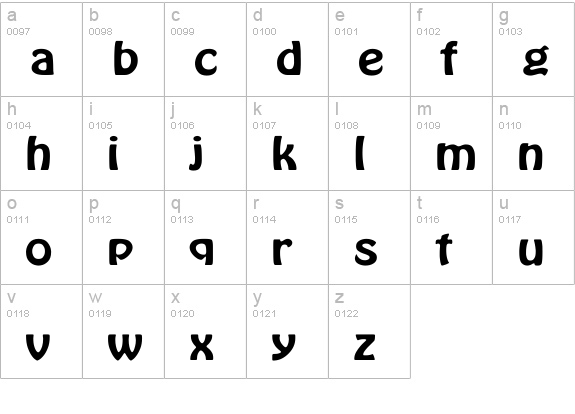 Hobo Wd lowercase a-z preview