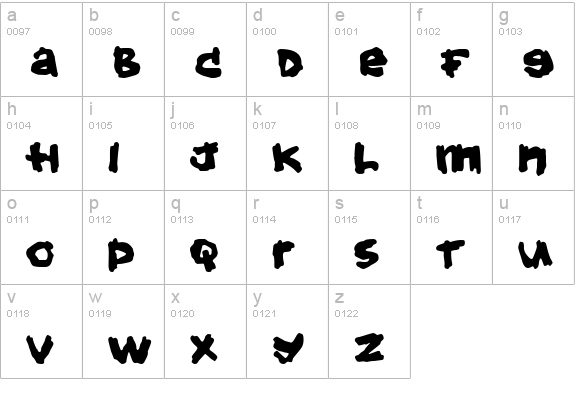Hold your breath lowercase a-z preview