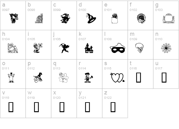 HollieBats lowercase a-z preview