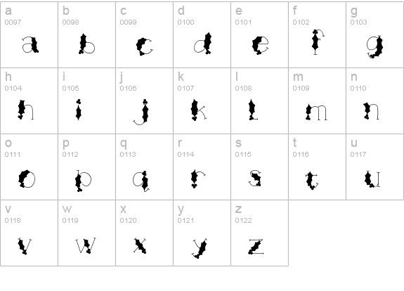 HOLLY&BERRIE Bold lowercase a-z preview