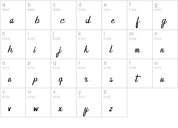 Homerun - Bold Script lowercase a-z preview