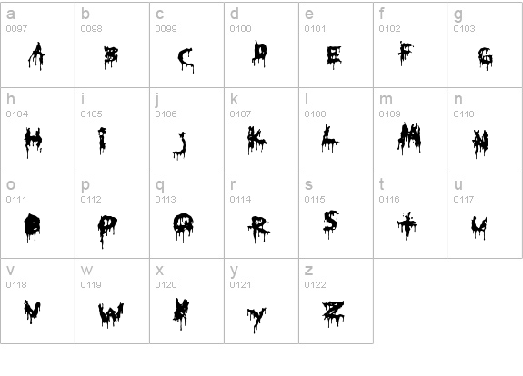 HoMicIDE EFfeCt lowercase a-z preview