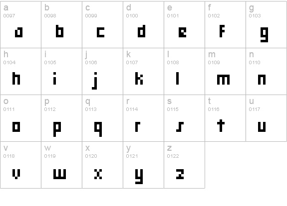 hooge 05_58 lowercase a-z preview
