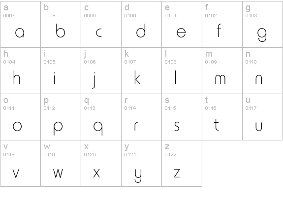 Horatio D Light lowercase a-z preview