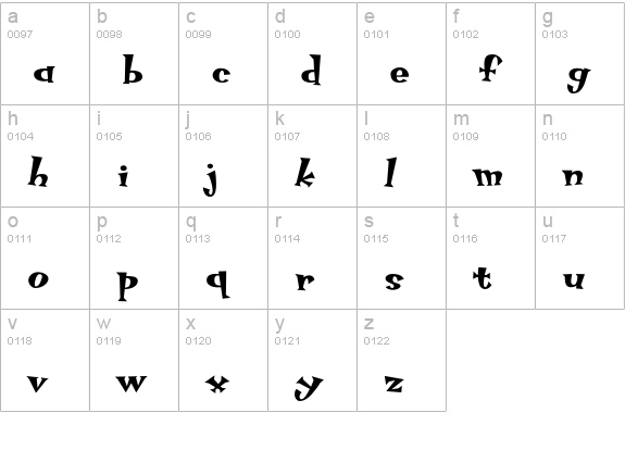 HotsyTotsy-Semibold-MvB lowercase a-z preview