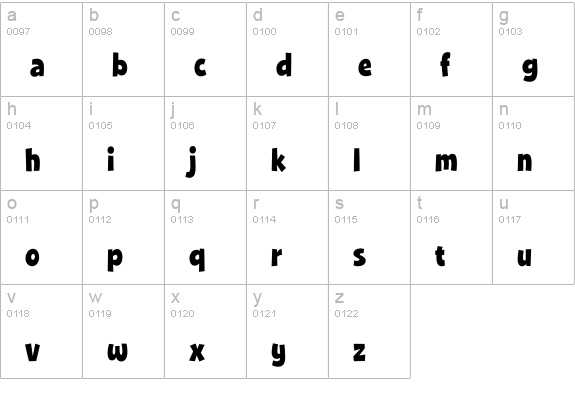 House Holiday Sans lowercase a-z preview