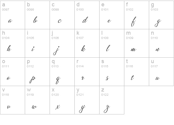 House Holiday Script lowercase a-z preview