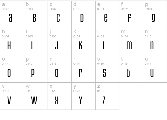 HouseGothic LightAltCaps lowercase a-z preview