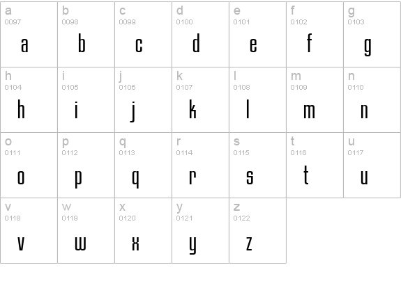 HouseGothic LightOne lowercase a-z preview