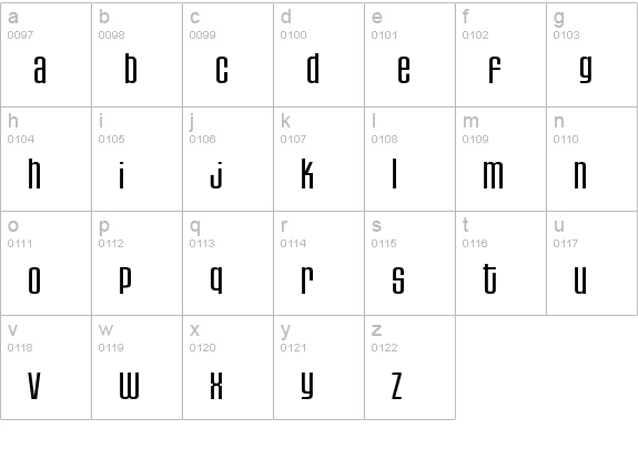 HouseGothic LightThree lowercase a-z preview