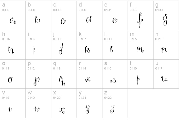 HousemaidAlternate lowercase a-z preview